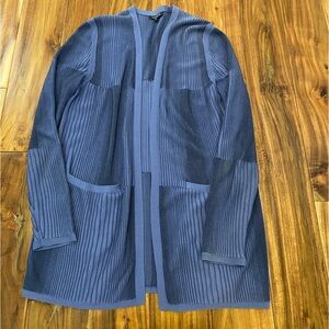 Lafayette 148 Open Front Cardigan Sweater Cotton Viscose Size S